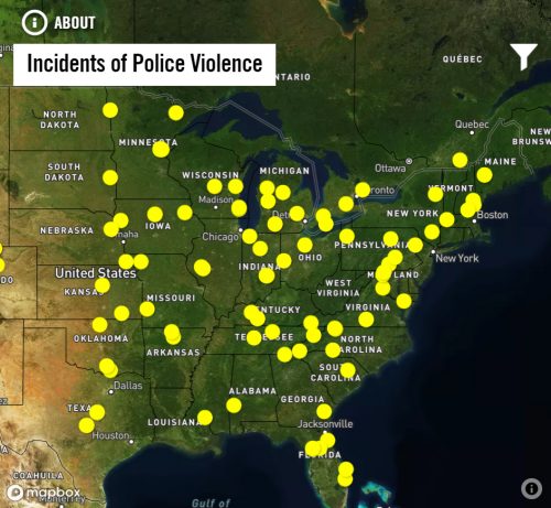 미국 평화시위에서 벌어지고 있는 경찰 폭력