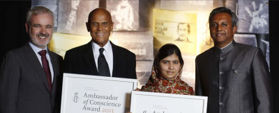말라라 유사프자이, 2013 국제앰네스티 양심대사상 수상